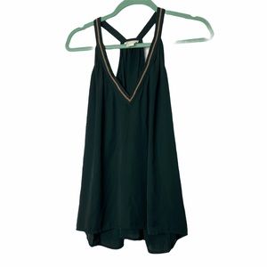 H&M Rose Gold Jeweled Razorback Tank Top